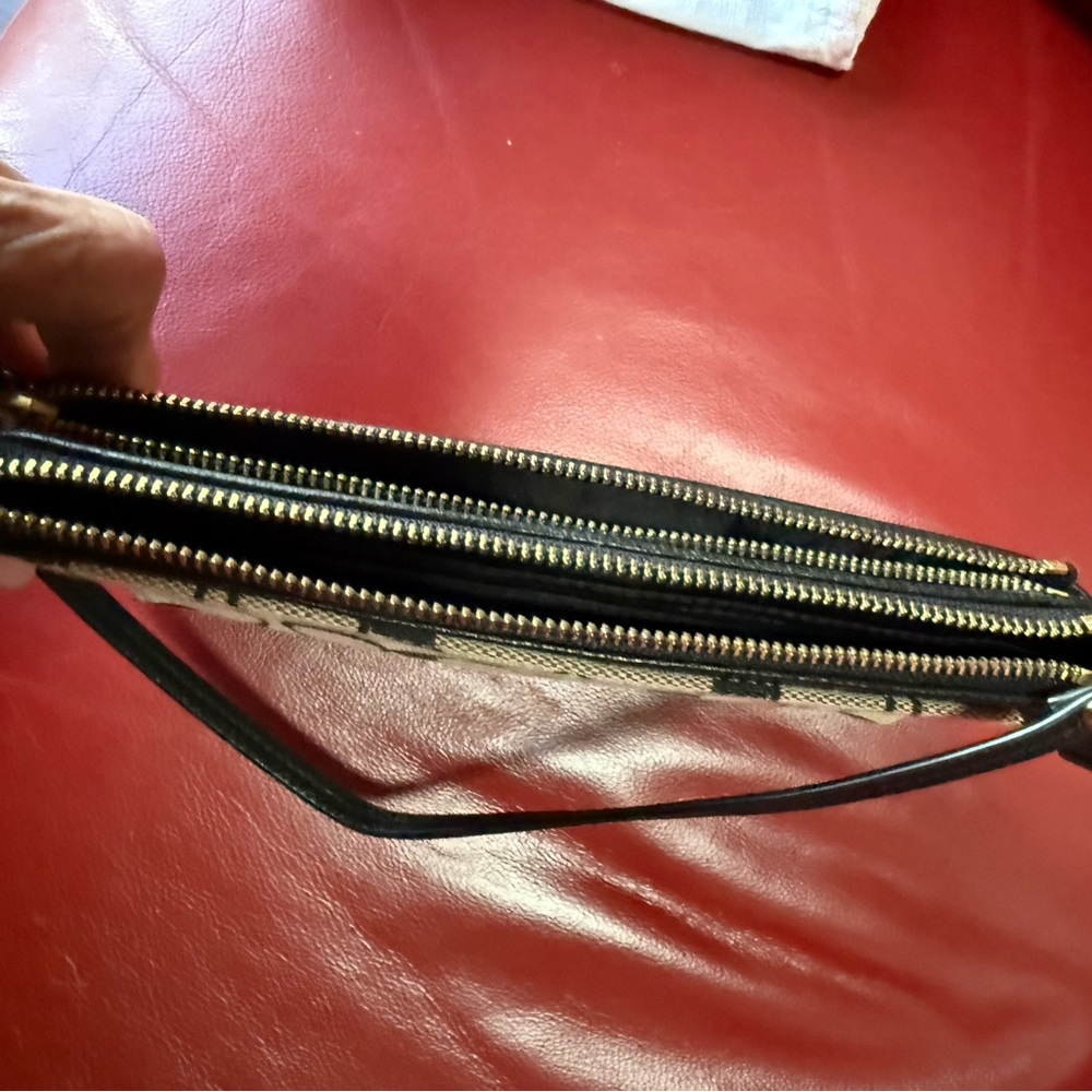 Coach Signature Madison Double Zip Wristlet Wallet - Picture 5 of 7